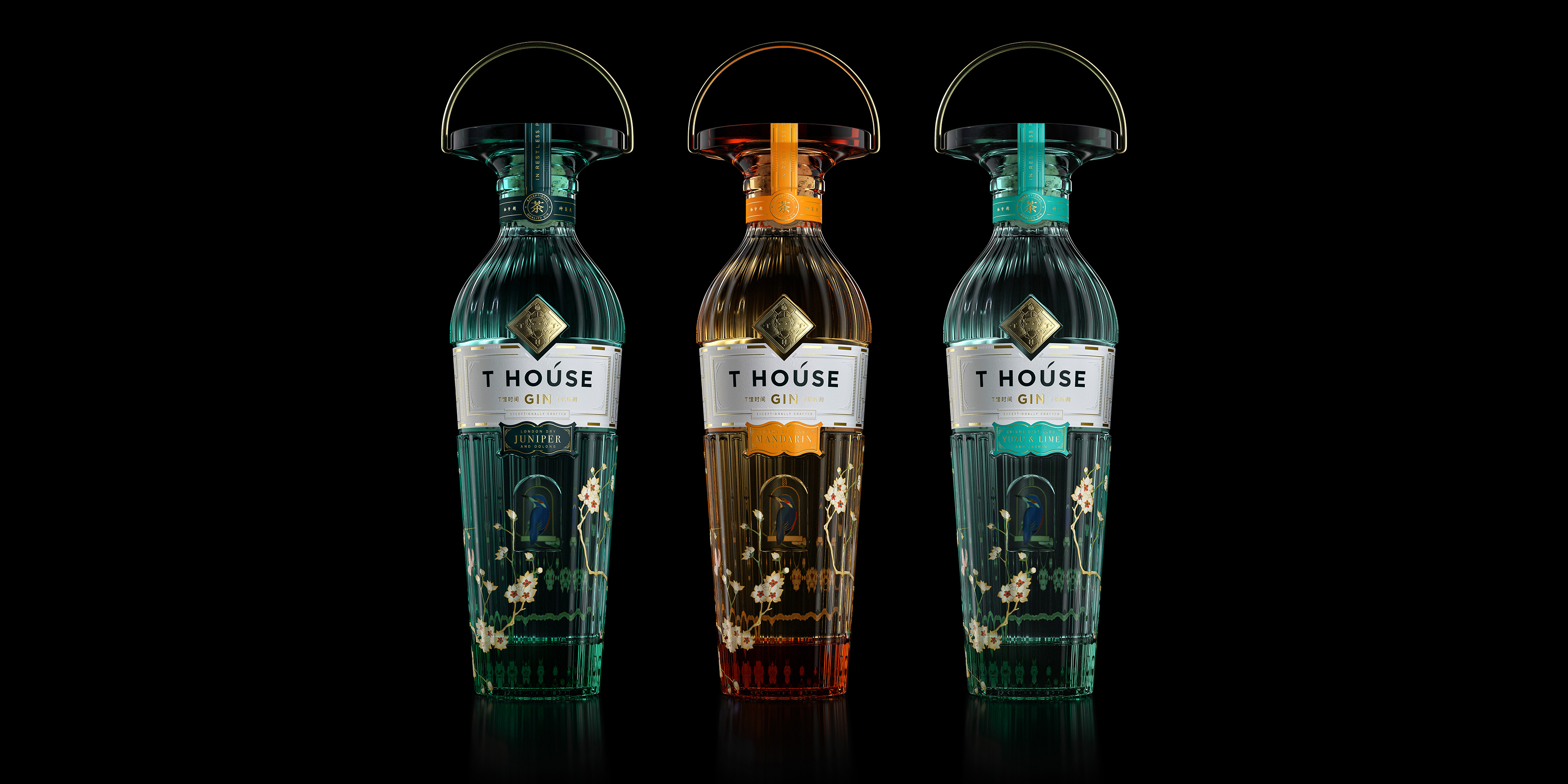 T House Gin，由Intertype Studio設計的超級優(yōu)質(zhì)烈酒